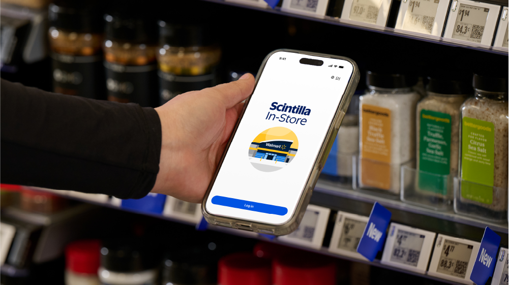 Walmart Scintilla In-Store app — a platform delivering real-time store data to suppliers